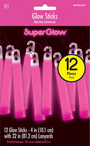 PINK GLOW STICK NECKLACES 12 PACK