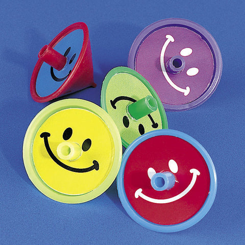 Smile Face Plastic Spin Tops