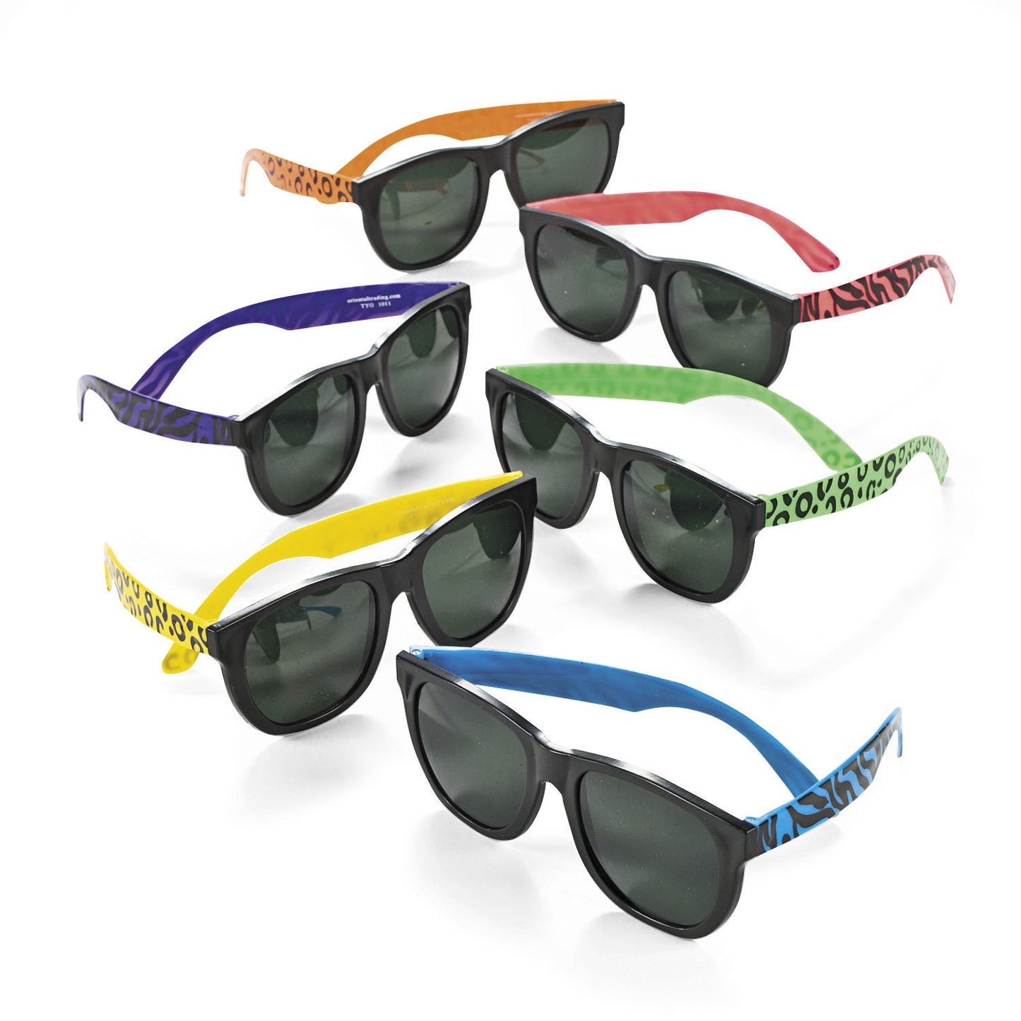 SUNGLASSES - NEON ANIMAL PRINTS 12 CT/PKG