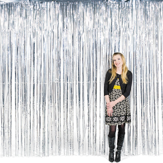 SILVER FRINGE CURTAIN