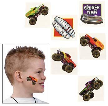 Monster Truck Temporary Tattoos