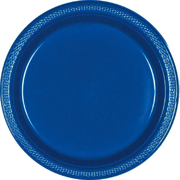 PLASTIC PLATES - ROYAL BLUE 7" 20 COUNT