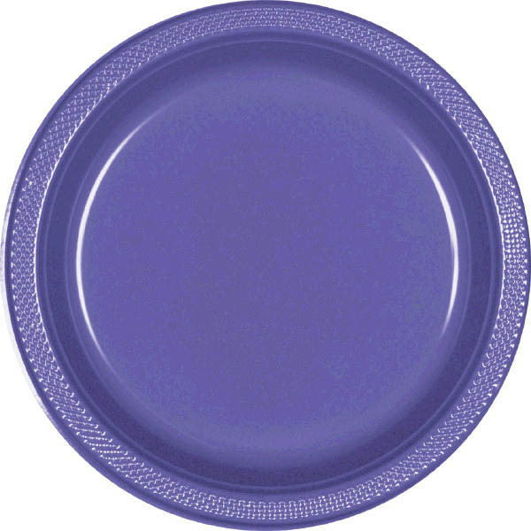 PLASTIC PLATES - NEW PURPLE 7" 20 COUNT