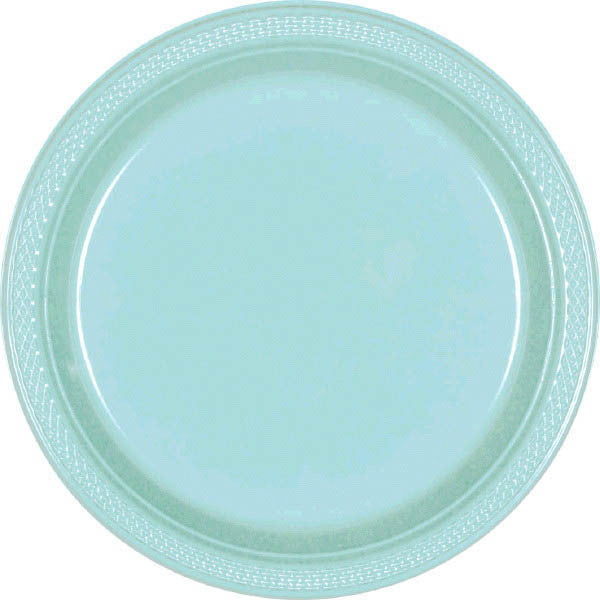 PLASTIC PLATES - ROBIN'S EGG BLUE   7"   20 COUNT