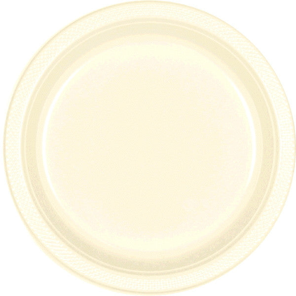 PLATE - VANILLA CREME 9"    PLASTIC   20 CT/PKG