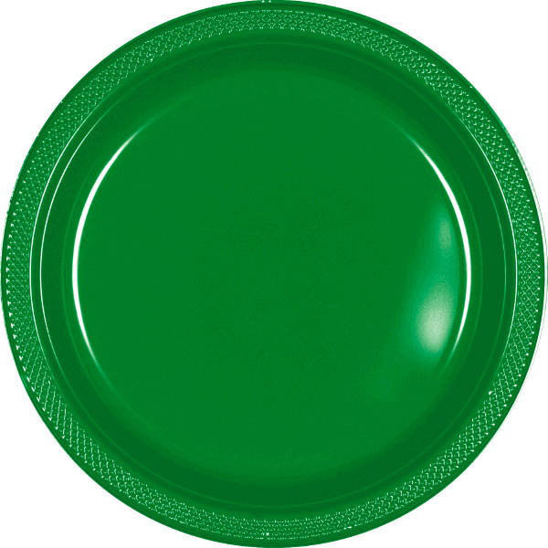 PLATE - FESTIVE GREEN 10 1/4" PLASTIC 20 CT/PKG
