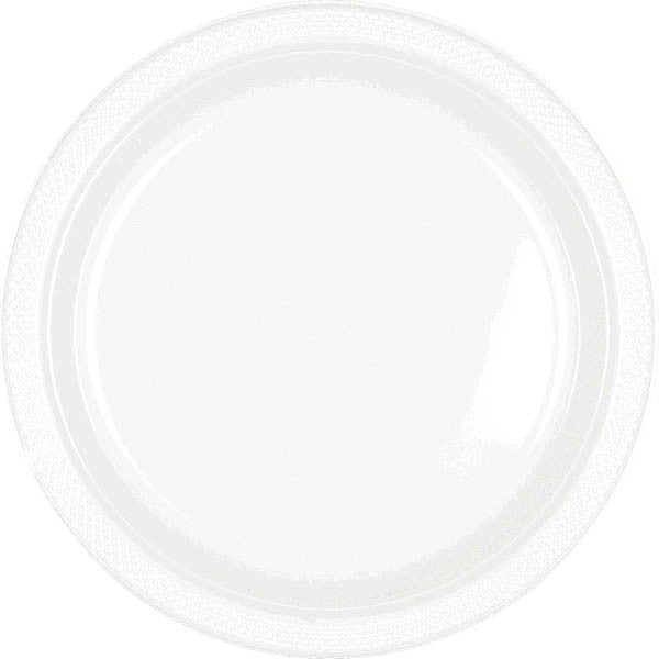 PLATE - FROSTY WHITE 10 1/2" PLASTIC 20 CT/PKG