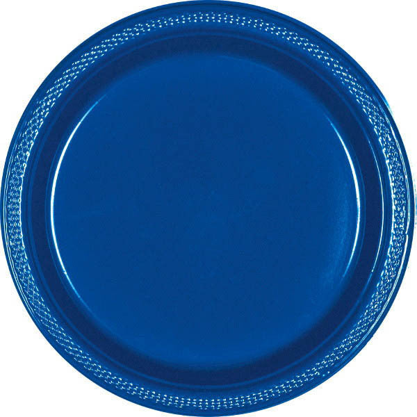PLATE - BRIGHT ROYAL BLUE 10 1/4" PLASTIC 20 CT/PK