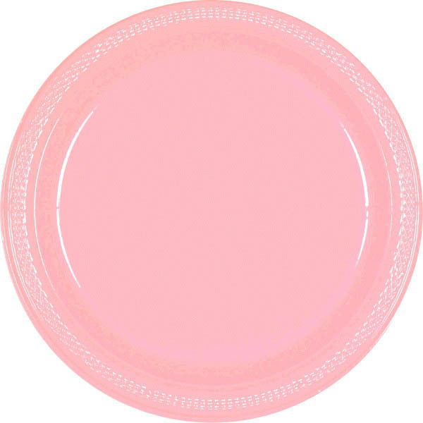 PLATE - NEW PINK 10 1/4" PLASTIC 20 CT/PKG
