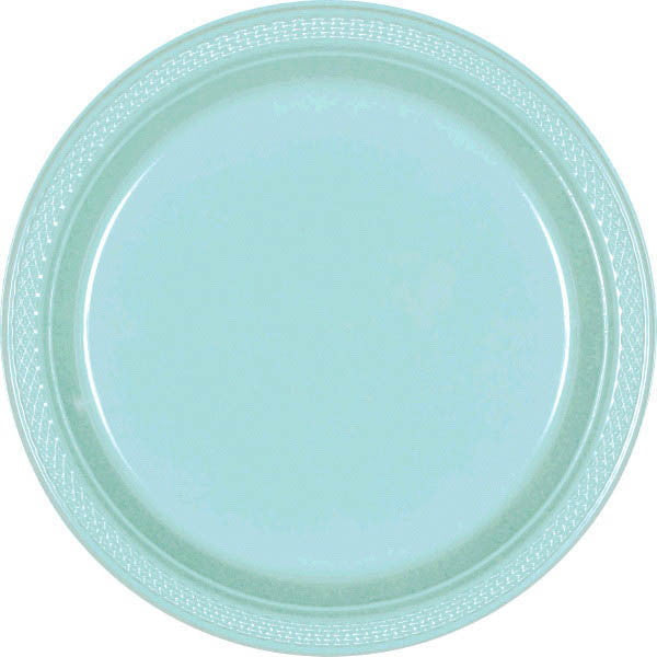 PLATE - ROBIN'S EGG 10 1/2" PLASTIC 20 CT/PKG
