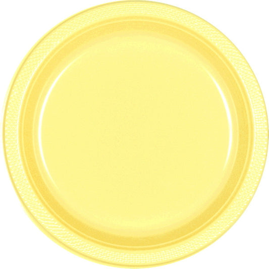 PLATE - LIGHT YELLOW 10 1/4" PLASTIC 20 CT/PKG