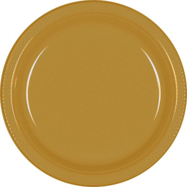 PLATE - GOLD SPARKLE 10 1/4" PLASTIC 20 CT/PKG