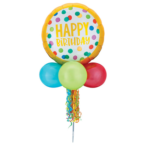AIR FILLED BALLOON YARD SIGN KIT - HAPPY BIRTHDAY