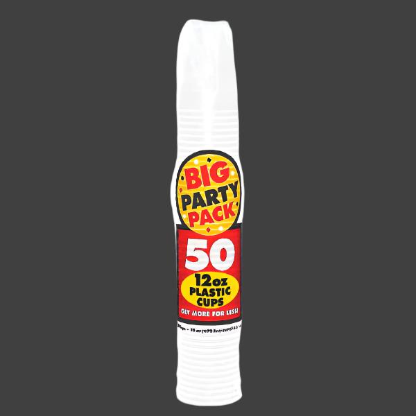 PLASTIC CUP - WHITE 12 OZ 50PCS/PKG