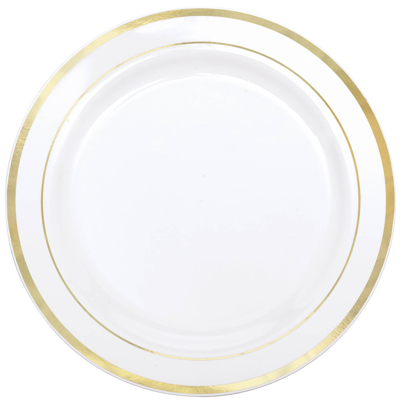 WHITE W/ GOLD TRIM PLATE 10.25" 10PCS/PKG