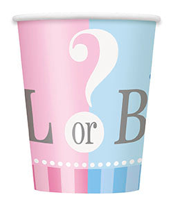 GENDER REVEAL CUPS 9oz 8PCS/PKG