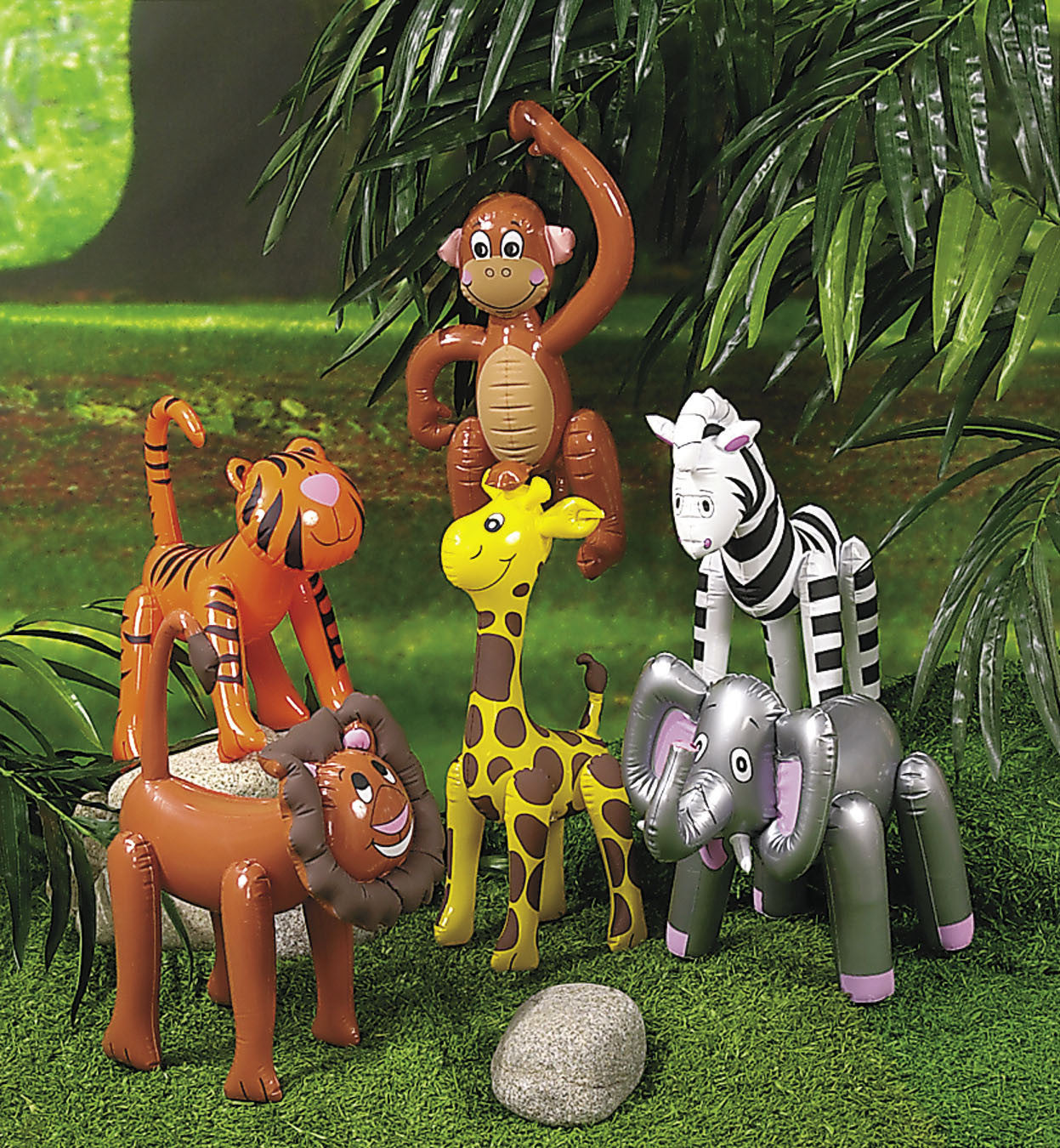 INFLATABLE - ZOO ANIMALS ASST 12 CT/PKG