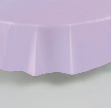 Lavender Round Value Plastic Tablecover