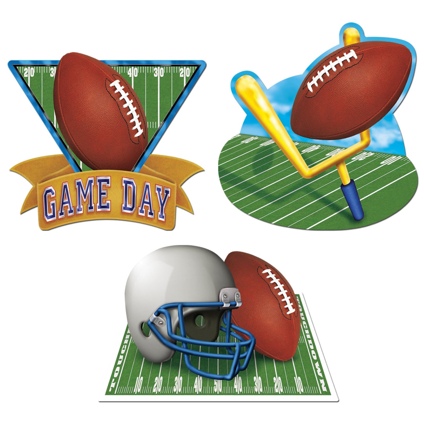 CUTOUT - FOOTBALL GAMEDAY 18" 3 CT/PK