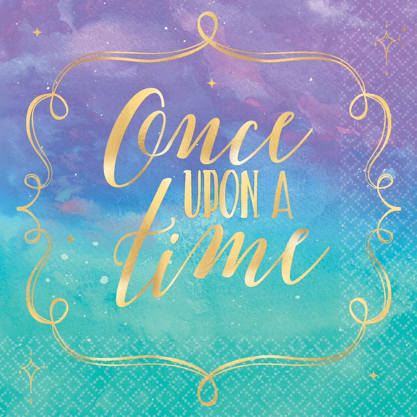 DISNEY PRINCESS HOT STAMPED BEVERAGE NAPKINS