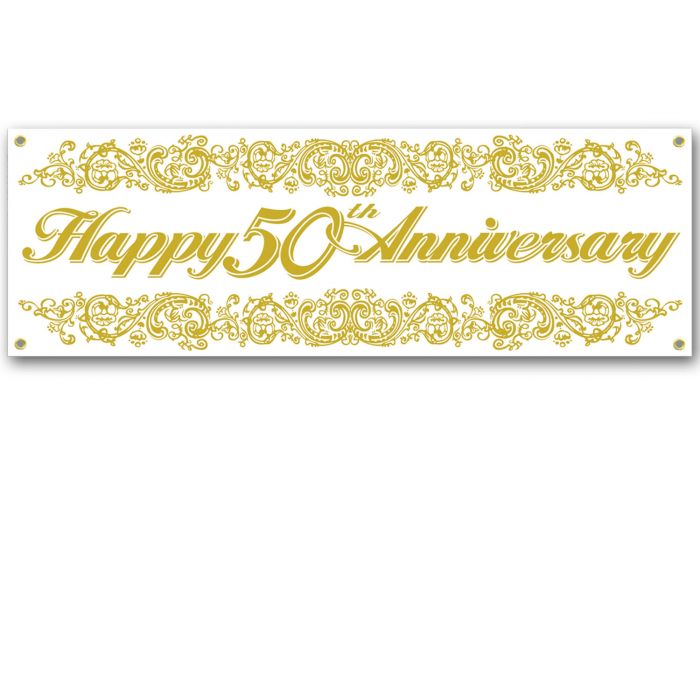 HAPPY 50TH ANNIVERSARY BANNER