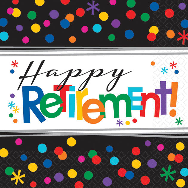 RETIREMENT BEVERAGE NAPKINS