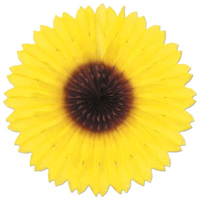 SUNFLOWER TISSUE FAN