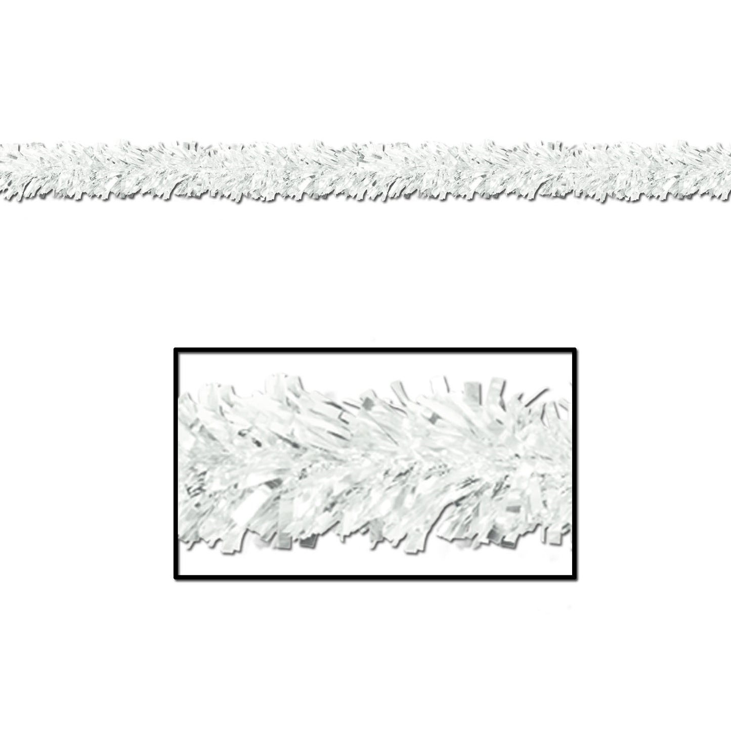 GARLAND - WHITE METALLIC 15' X 4"