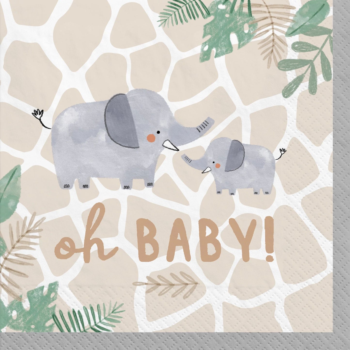 SOFT JUNGLE BEVERAGE NAPKINS