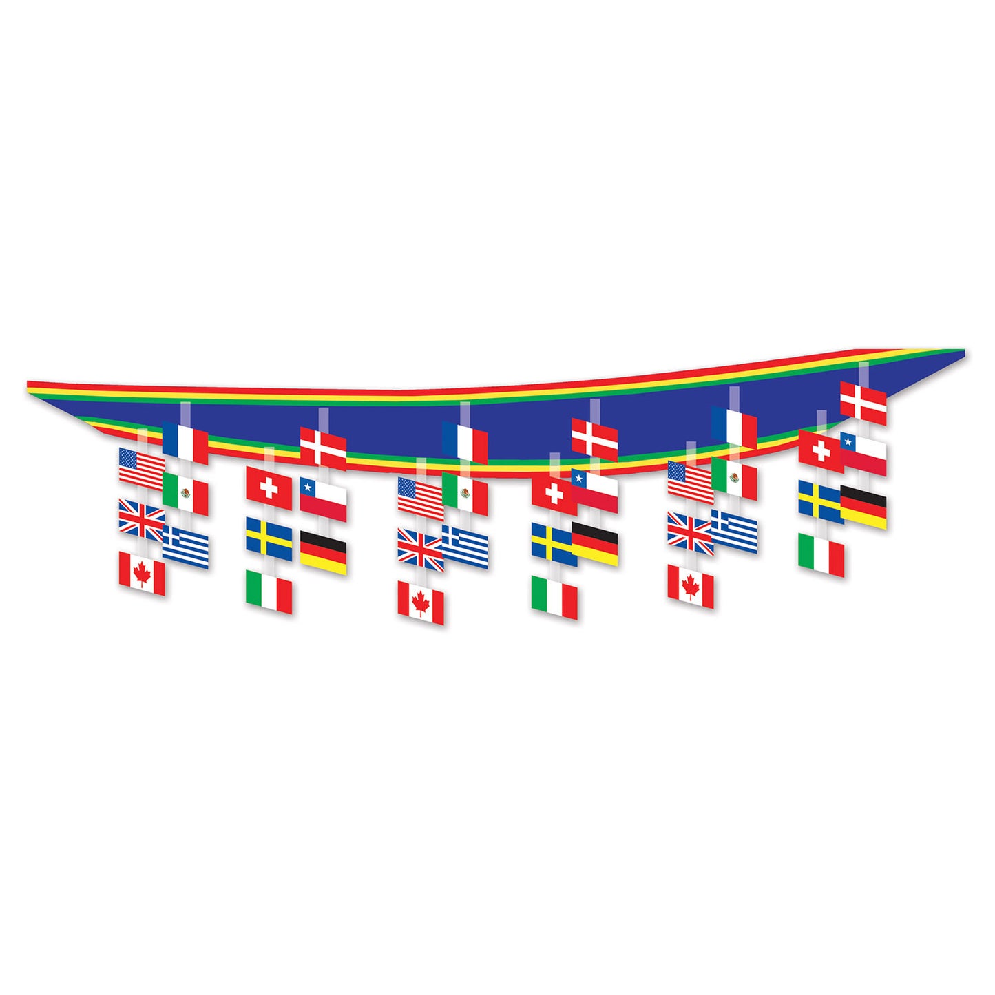 INTERNATIONAL FLAG CEILING DECORATION 12'