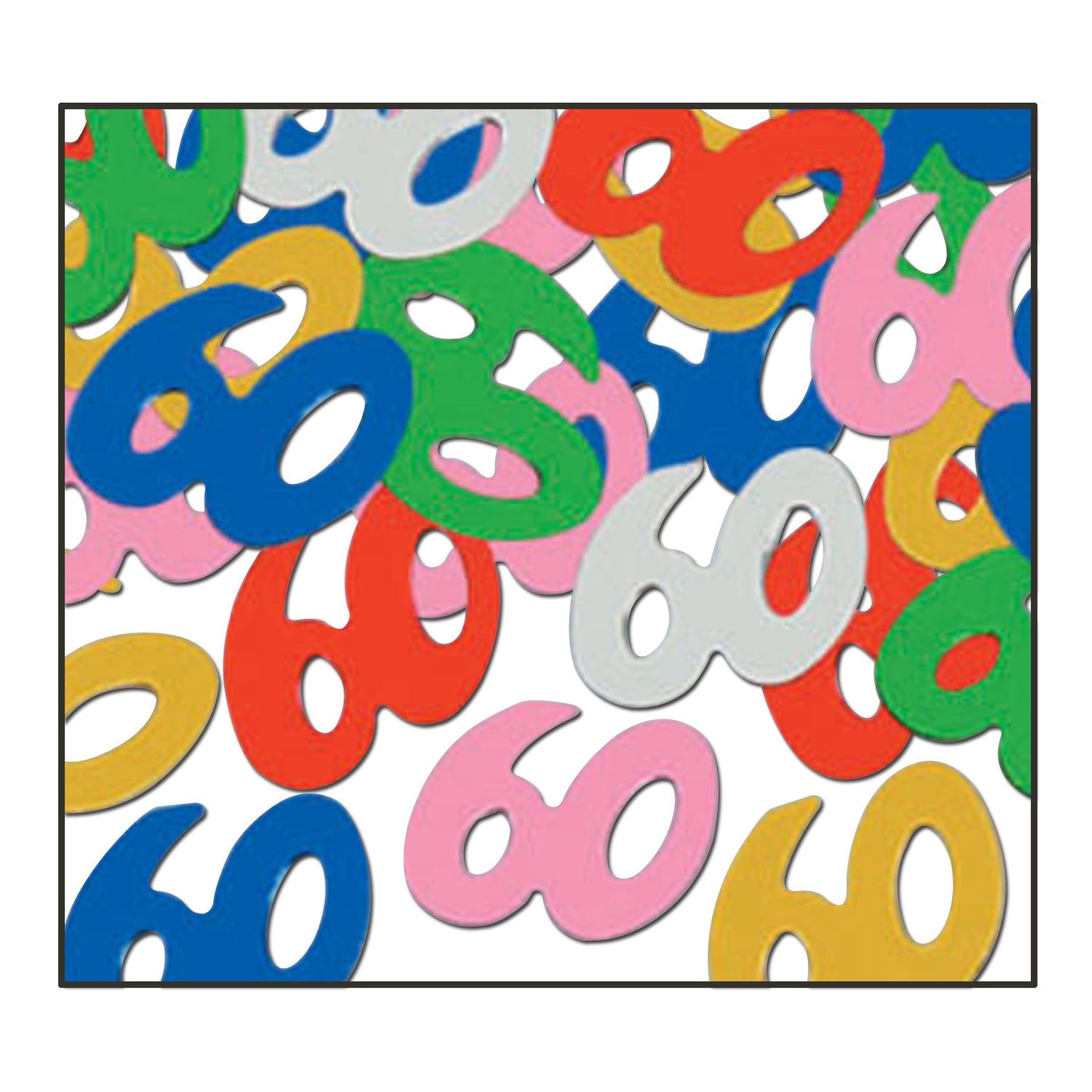 FANCI-FETTI - 60 NUMERALS MULTI COLOR 1/2OZ