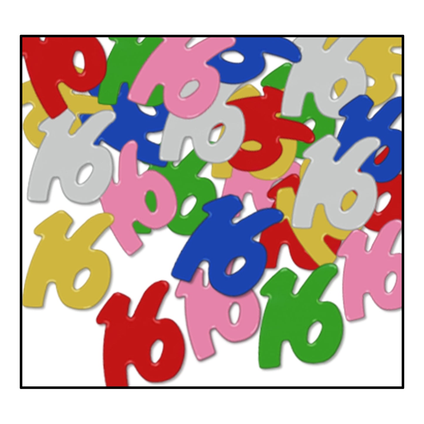 CONFETTI - 16 NUMERALS MULTI COLOR 1 OZ