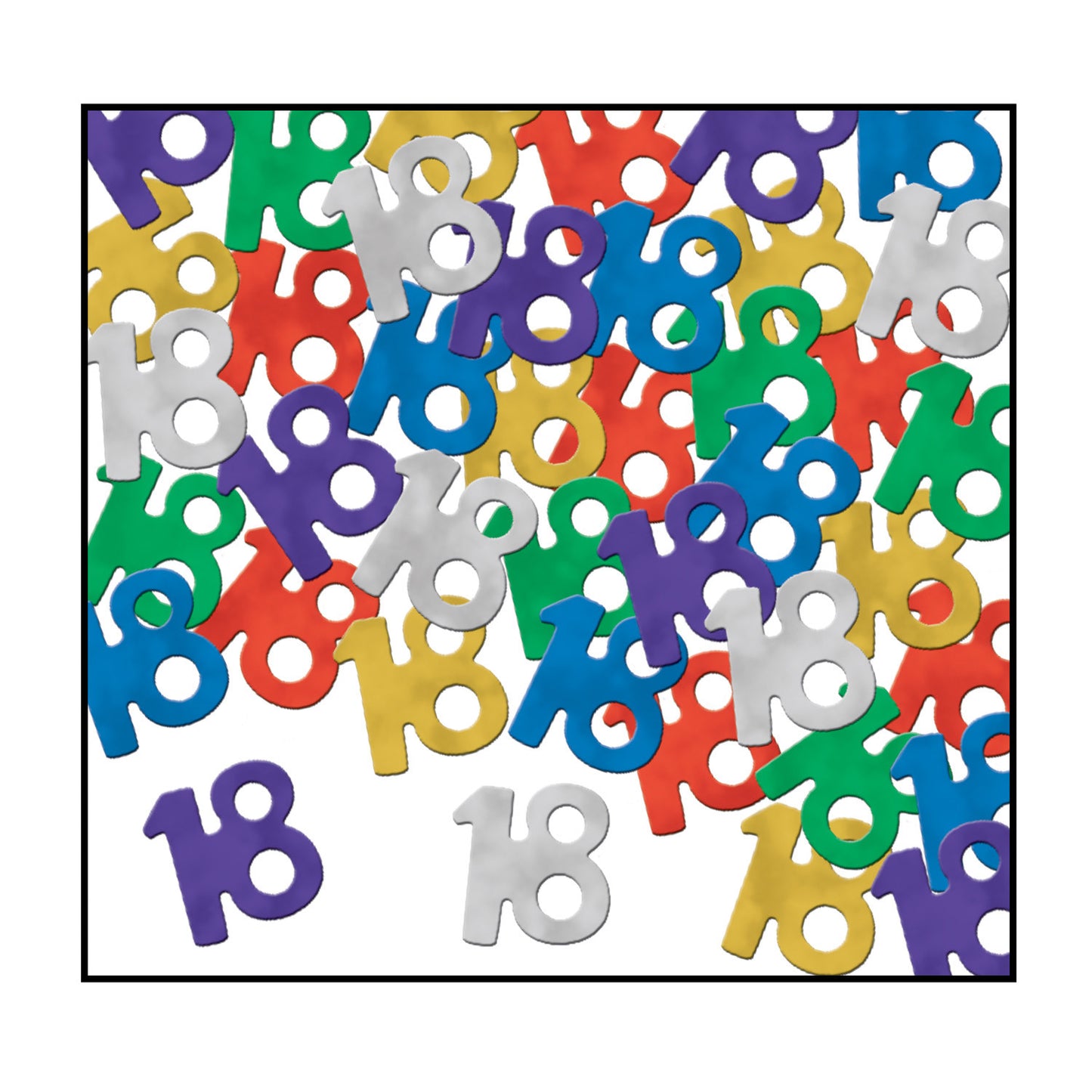 CONFETTI - 18 NUMERAL MULTI COLOR