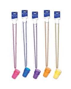 SHOT GLASS BEADED NECKLACE