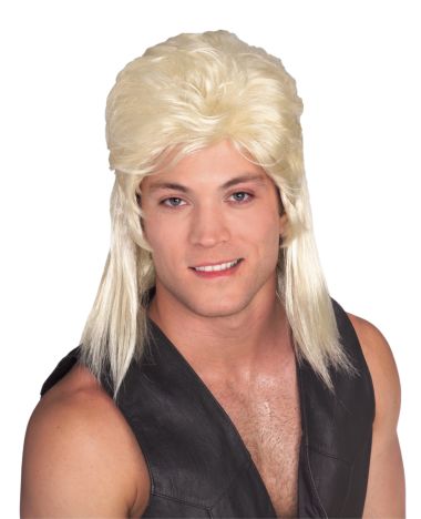 Blonde Mullet Wig - Adult Sized