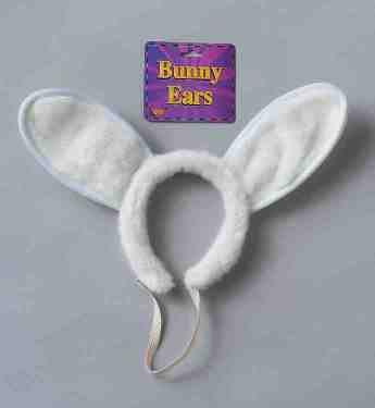 White Bunny Ear Headband