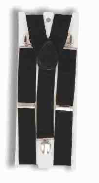 Black Adjustable Suspenders