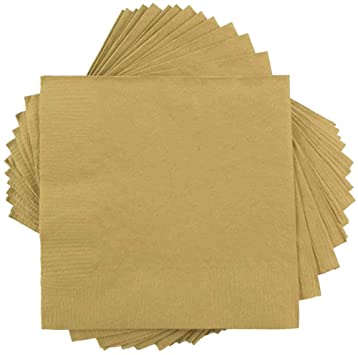 Gold Beverage Napkins - 100ct.