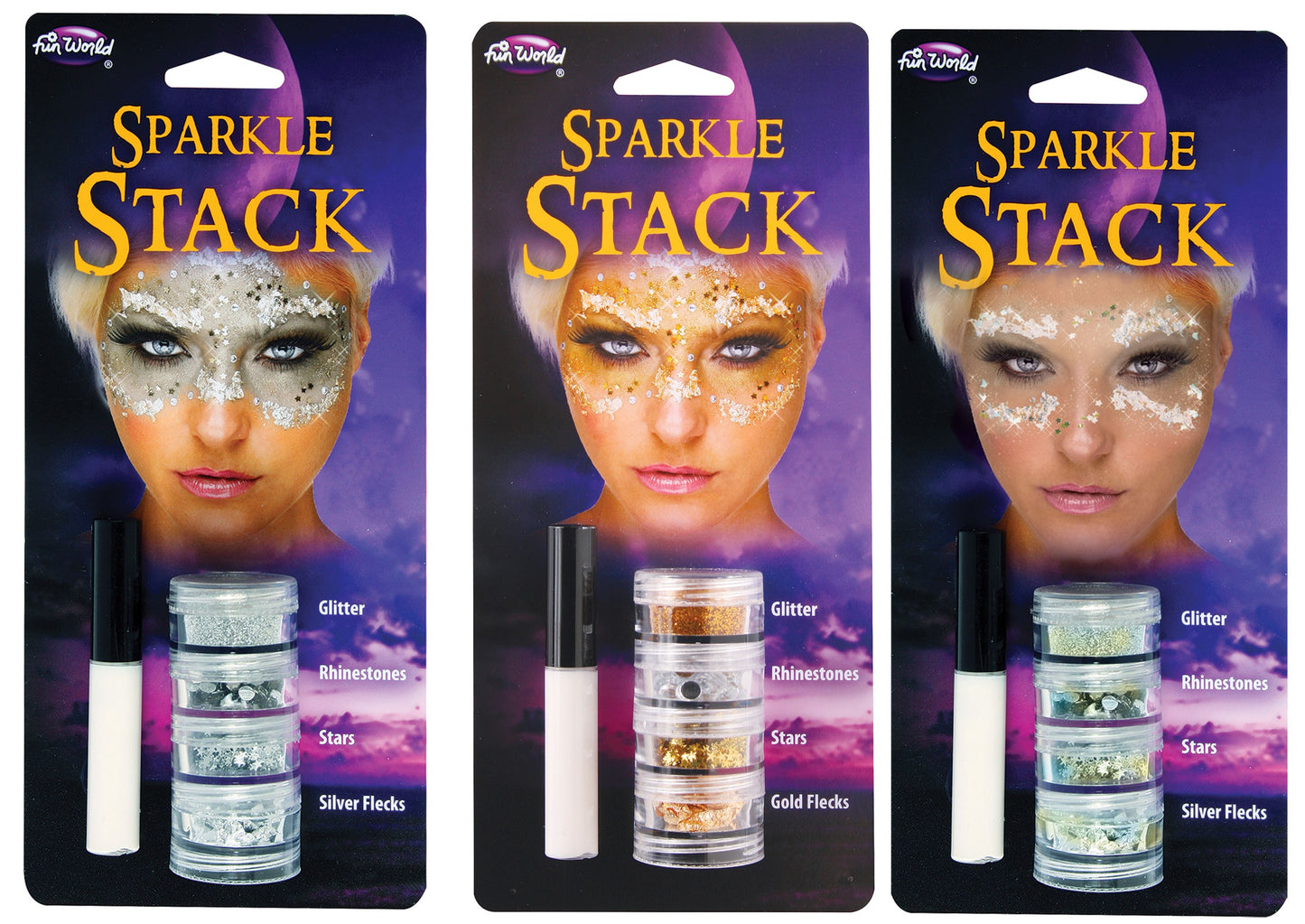 Loose glitter stacks, 3 options