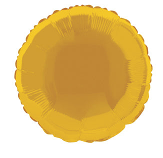 MYLAR BALLOON GOLD 18", 3 STYLES