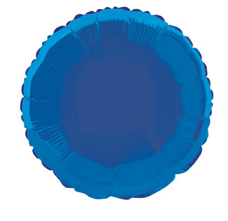 MYLAR BALLOON ROYAL BLUE ROUND 18", 3 STYLES