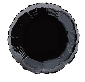 MYLAR BALLOON BLACK 18" FOIL, 3 STYLES