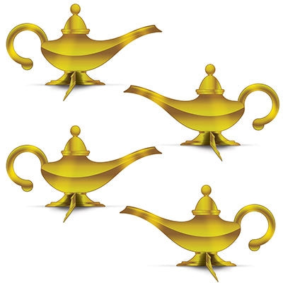 ARABIAN NIGHTS 3-D FOIL LAMP CUTOUTS 8CT