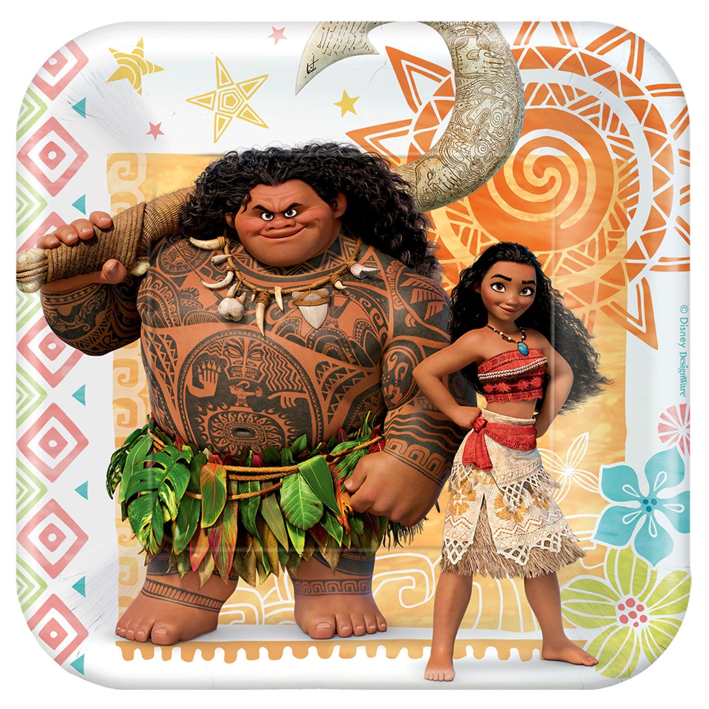 ©Disney Moana Square Plates, 7"