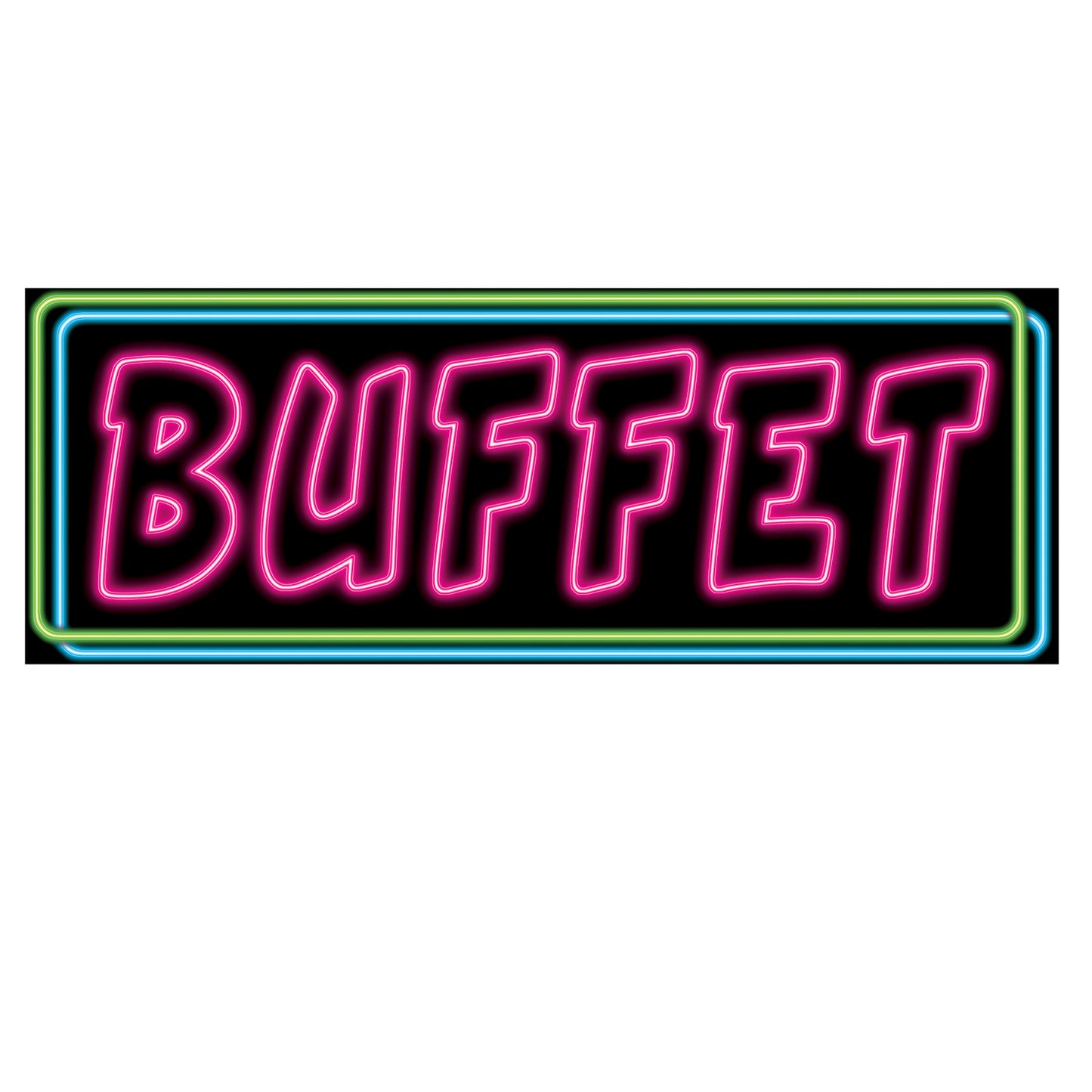 NEON BUFFET CUTOUT SIGN