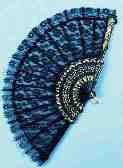Black Oriental Lace Fan