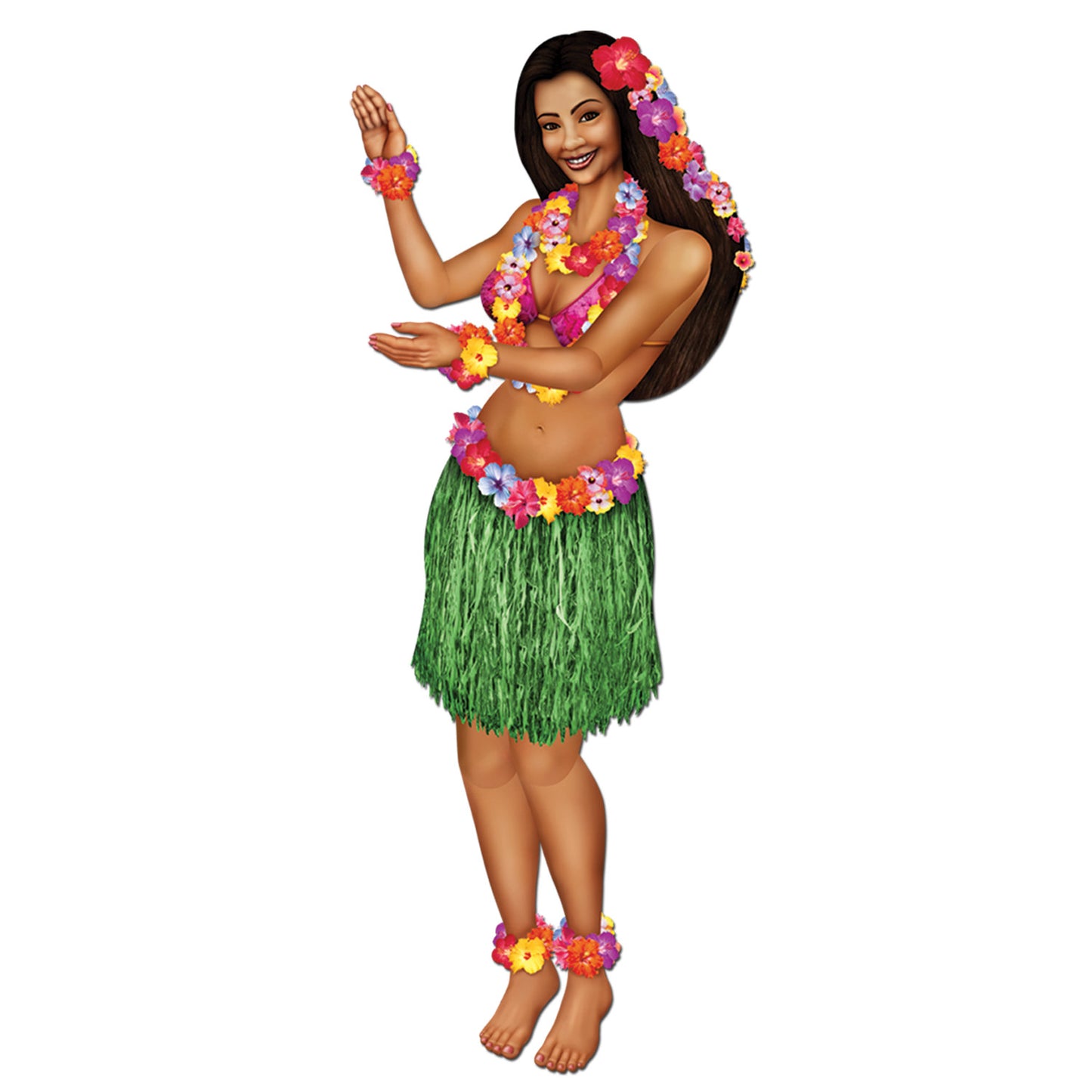 HULA GIRL JOINTED CUTOUT