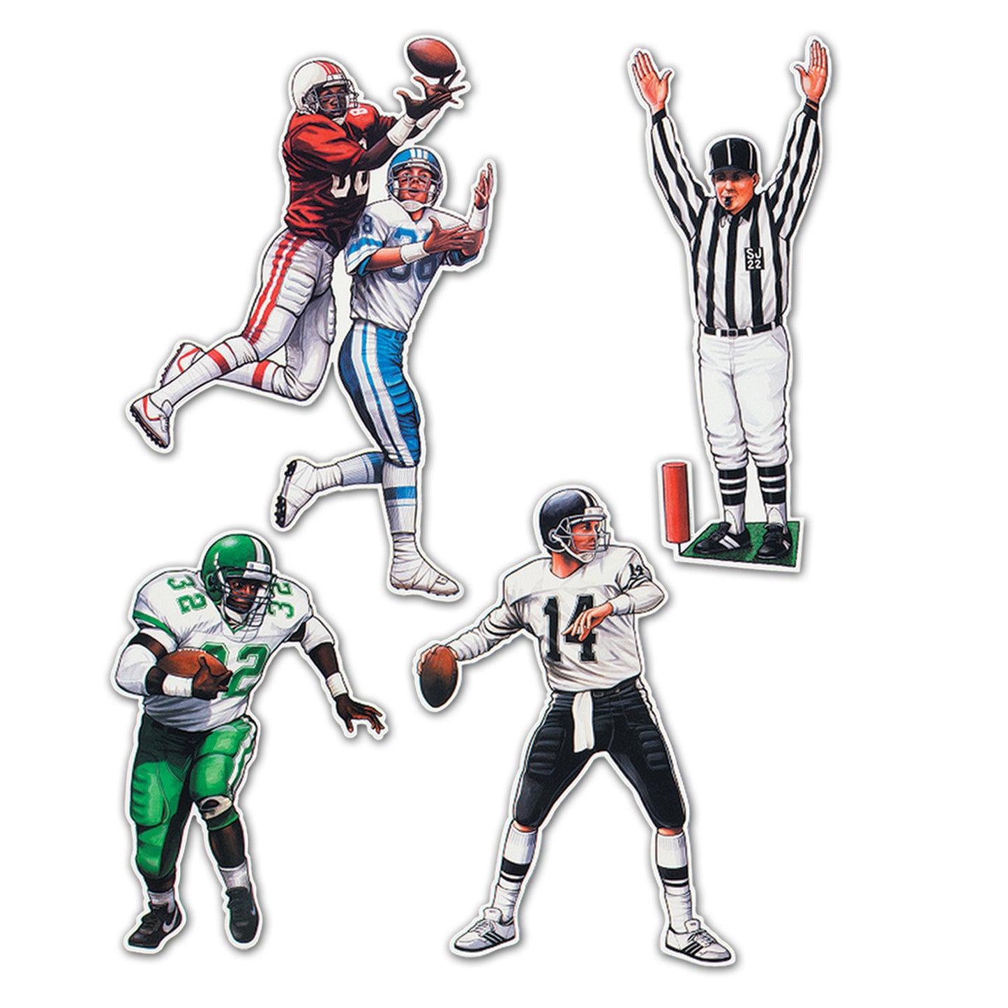 CUTOUT - FOOTBALL FIGURE 20", 4 PCS.