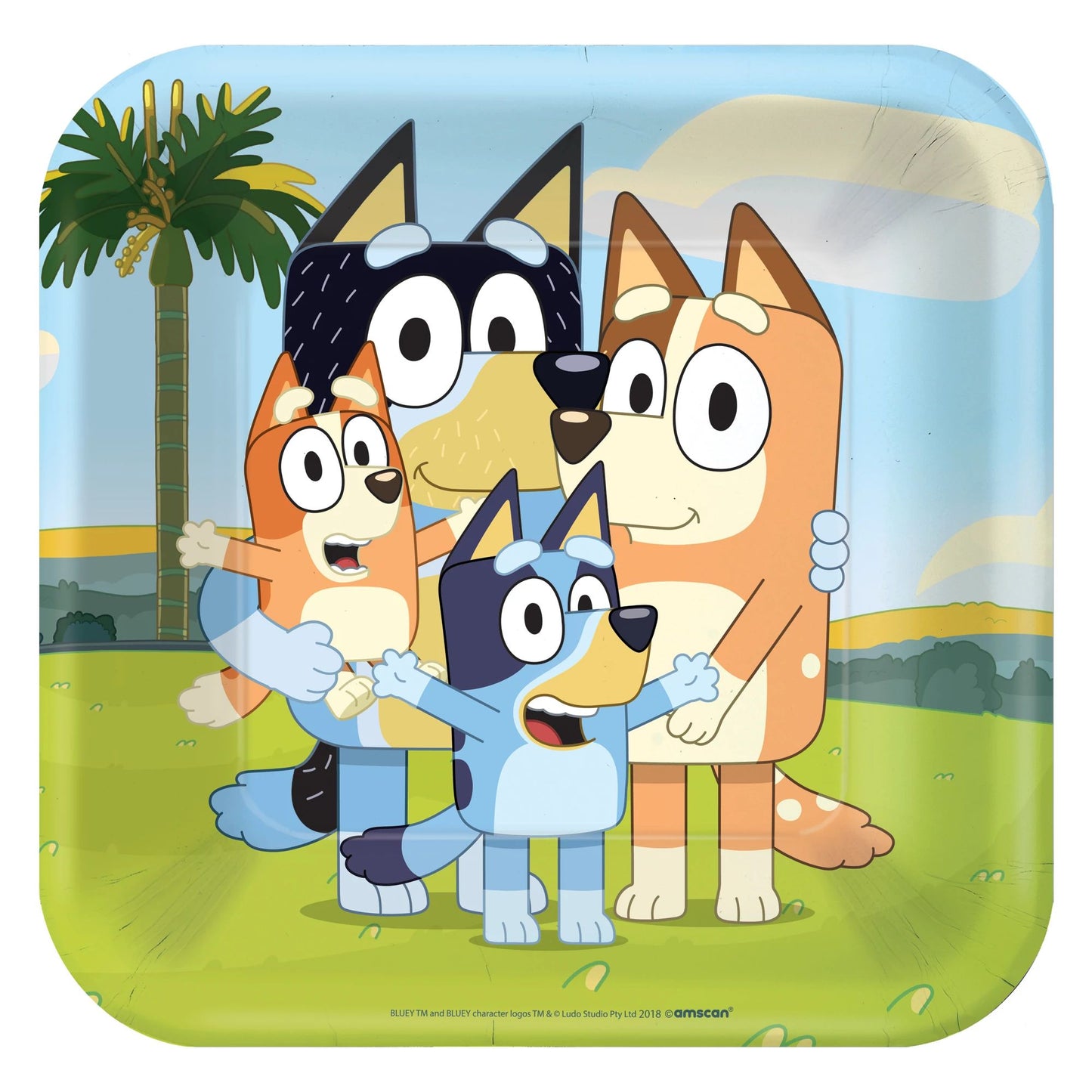 Bluey 9" Square Plates