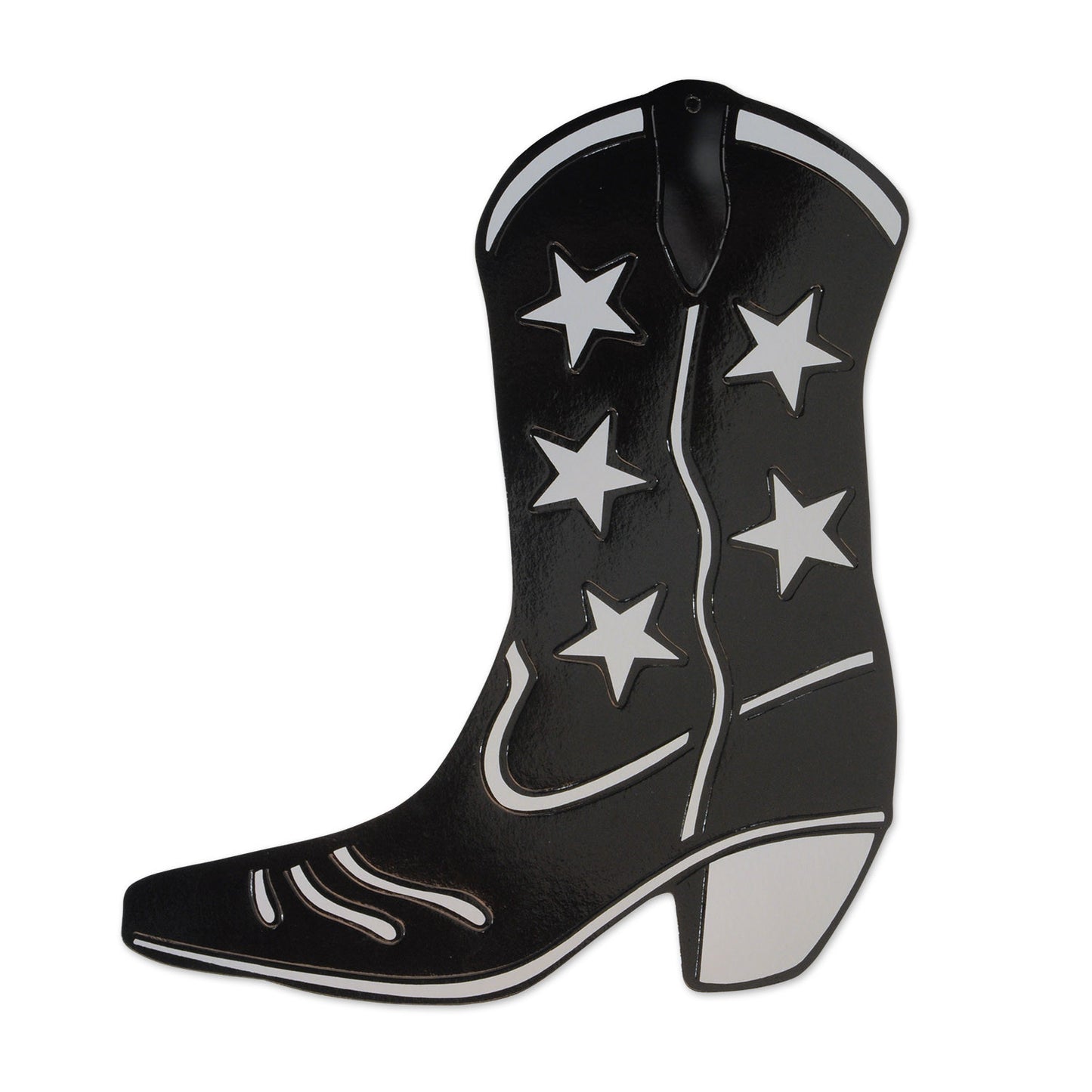 BLACK COWBOY BOOT CUTOUT